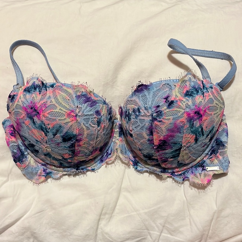 PINK Victoria’s Secret Multicolor Lacey Push Up Bra